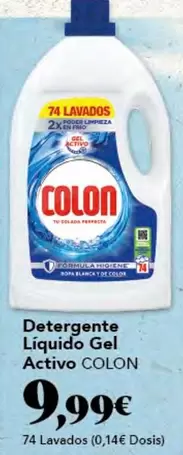 Oferta de Colon - Detergente Liquido Gel Activo por 9,99€ en Gadis