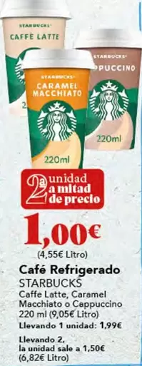 Oferta de Starbucks - Café Refrigerado por 1€ en Gadis
