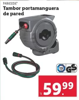 Oferta de Parkside - Tambor Portamanguera De Pared por 59,99€ en Lidl