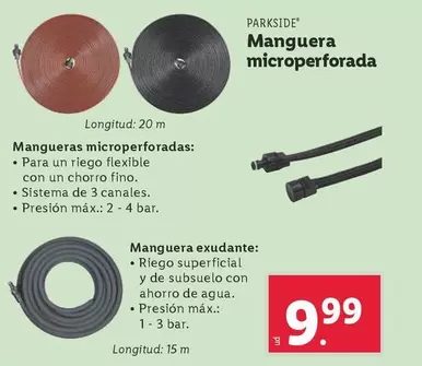 Oferta de Sistema - Manguera Microperforada por 9,99€ en Lidl