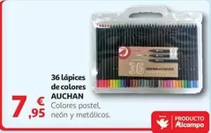 Oferta de Auchan - 36 Lápices De Colores por 7,95€ en Alcampo