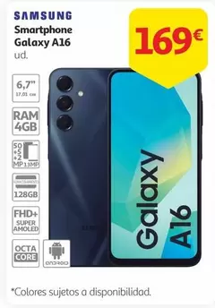 Oferta de Samsung - Smartphone Galaxy A16 por 169€ en Alcampo
