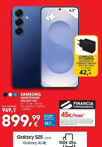 Oferta de Samsung - Smartphone Galaxy S25 por 899,99€ en Worten