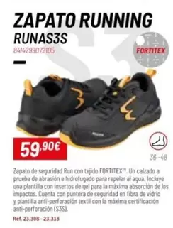 Oferta de Zapato Running Runas3s por 59,9€ en Coferdroza