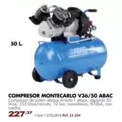 Oferta de ABAC - Compresor Montecarlo V36/50  por 227,27€ en Coferdroza