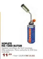 Oferta de Butsir - Soplete Ns-1000 por 11,53€ en Coferdroza