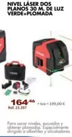 Oferta de Bellota - Nivel Láser Dos Planos 30 M De Luz Verde+Plomada por 164,46€ en Coferdroza