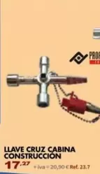 Oferta de Llave Cruz Cabina Construcción por 17,27€ en Coferdroza