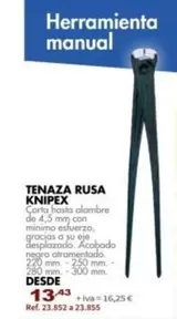 Oferta de Knipex - Tenaza Rusa  por 13,43€ en Coferdroza