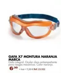Oferta de Gafas X7 Montura Naranja Marca por 6,2€ en Coferdroza