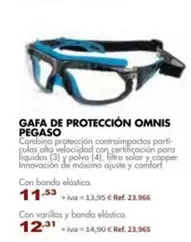 Oferta de Pegaso - Gafas De Protección Omnis por 11,53€ en Coferdroza