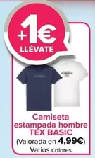 Oferta de Tex Basic  - Camiseta Estampada Hombre por 4,99€ en Carrefour