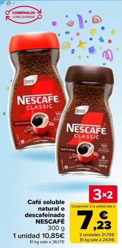 Oferta de Nescafé - Café Soluble Natural O Descafeinado en Carrefour