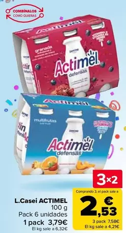 Oferta de Actimel - L.Casei en Carrefour
