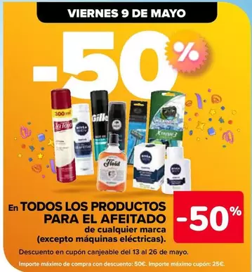 Oferta de En Todos Los Productos Para El Afeitado De Cualquier Marca en Carrefour