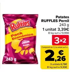 Oferta de Ruffles - Patatas  Jamón en Carrefour