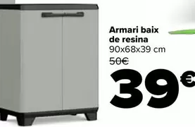 Oferta de Armario Bajo De Resina por 39€ en Carrefour