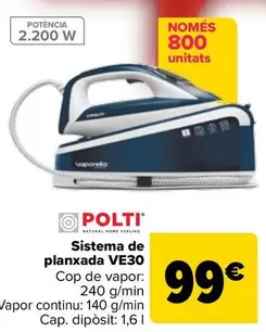 Oferta de Polti - Sistema De Planchado VE30 por 99€ en Carrefour