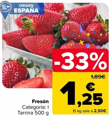 Oferta de Fresón por 1,25€ en Carrefour