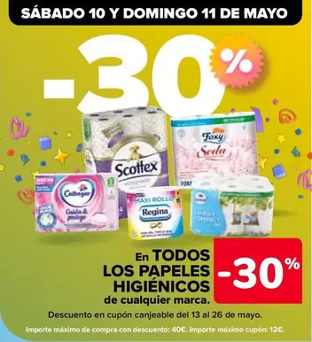 Oferta de En Todos  Lospapeles Higienicos De Cualquier Marca en Carrefour