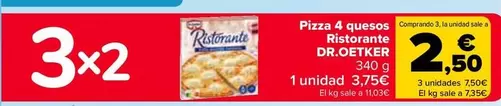 Oferta de Dr Oetker - Pizza 4 Quesos Ristorante  en Carrefour