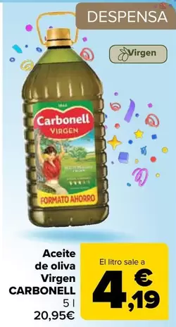 Oferta de Carbonell - Aceite De Oliva Virgen por 20,95€ en Carrefour