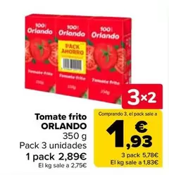 Oferta de Orlando - Tomate Frito en Carrefour