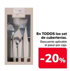 Oferta de En Todos Los Set De Cuberterías en Carrefour