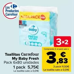 Oferta de Carrefour  - Toallitas My Baby Fresh en Carrefour
