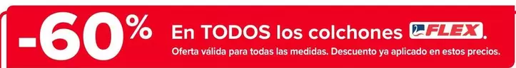 Oferta de Flex - En Todos Los Colchones en Carrefour