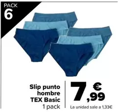 Oferta de Tex Basic - Slip Punto Hombre por 7,99€ en Carrefour