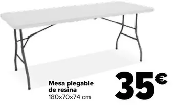 Oferta de Mesa Plegable De Resina por 35€ en Carrefour