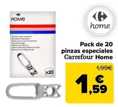 Oferta de Carrefour Home - Pack De 20 Pinzas Especiales  por 1,59€ en Carrefour