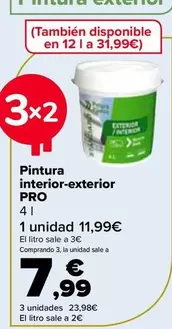 Oferta de Pintura Interior-Exterior Pro en Carrefour