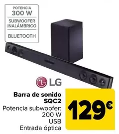 Oferta de Lg - Barra De Sonido Sqc2 por 129€ en Carrefour