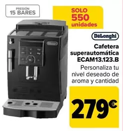 Oferta de DeLonghi - Cafetera Superautomàtica ECAM13.123.B por 279€ en Carrefour