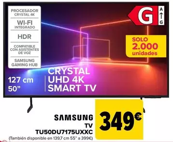 Oferta de Samsung - Tv TU50DU7175UXXC por 349€ en Carrefour