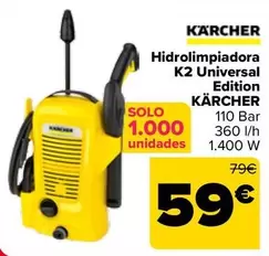 Oferta de Kärcher - Hidrolimpiadora K2 Universal Edition por 59€ en Carrefour
