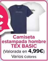 Oferta de Tex Basic - Camiseta Estampada Hombre por 4,99€ en Carrefour