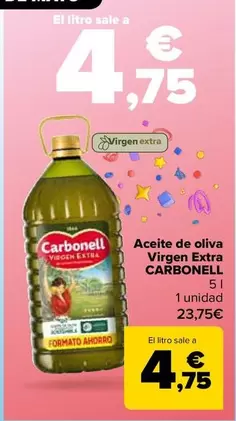 Oferta de Carbonell - Aceite De Oliva Virgen Extra por 23,75€ en Carrefour