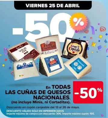 Oferta de En Todos Los Quesos Nacionales en Carrefour