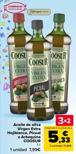 Oferta de Coosur - Aceite De Oliva Virgen Extra Hojiblanca/ Picual O Arbequina en Carrefour