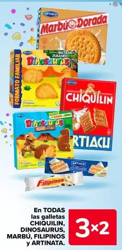 Oferta de Artiach - En Todas Las Galletas Chiquilin/ Dinosaurus/ Marbu/ Filipinos Y Artinata en Carrefour
