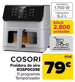 Oferta de Cosori - Freidora De Aire KOSP0029E por 79€ en Carrefour