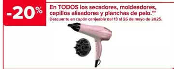 Oferta de En Todos Los Secadores, Moldeadores, Cepillos Alisadores Y Planchas De Pelo en Carrefour
