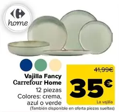 Oferta de Carrefour Home - Vajilla Fancy por 35€ en Carrefour