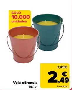 Oferta de Vela Citronela por 2,49€ en Carrefour