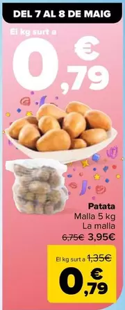 Oferta de Patata por 0,79€ en Carrefour