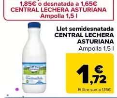 Oferta de Central Lechera Asturiana - Leche Semidesnatada por 1,72€ en Carrefour