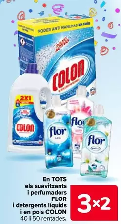 Oferta de En Todos Los Suavizantes Y Perfumadores Flor Y Detergente Liquidos Y En Polvo Colon en Carrefour